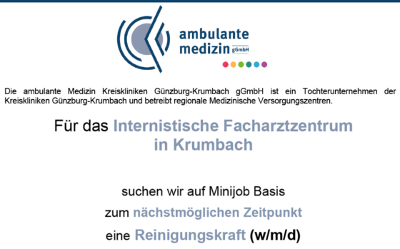 Internisten Krumbach Reinigungskraft